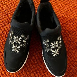 Tory Burch Rare Embellished Black Women's Sneakers 9